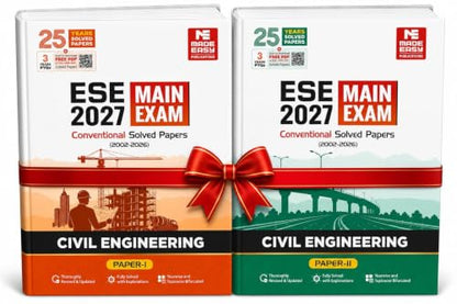 ESE 2027 Main PYQs: Civil Engineering Vol I & II (Set of 2)
