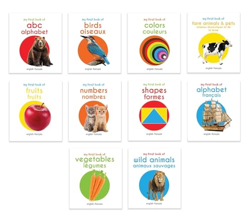 My First English-Français Learning Library (Ma première bibliothèque bilingue anglais-français) : Boxset of 10 English - French Board Books