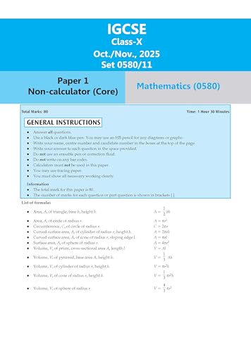 Oswaal IGCSE Mathematics (Papers 1,2,3,4) Core & Extended | Topical Past Solved Papers (2016-Oct.-Nov., 2025) | Aligned with Cambridge IGCSE™ Coursebook | with Oswaal AI