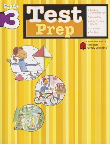 Test Prep: Grade 3 (Flash Kids Harcourt Family Learning) book cover