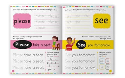 Sight Words and Sentences-Level 1: Practice Workbook of the Most Common Sight Words | Engaging Activities to Learn High-Frequency Words and Build Reading Fluency & Vocabulary for Preschool Kids I Ages 3+ [Select Learning]