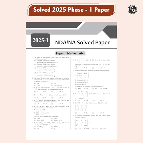 PW UPSC NDA/NA National Defence Academy Naval Academy 10 Previous Year Solved Papers 2019-2025 & 10 Mock Tests with 20 OMR Sheets For NDA Exams 2025-2026 [Paperback] PW