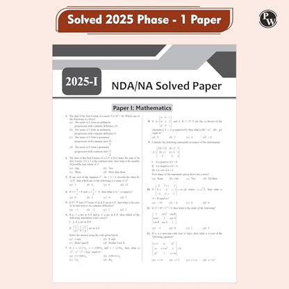 PW UPSC NDA/NA National Defence Academy Naval Academy 10 Previous Year Solved Papers 2019-2025 & 10 Mock Tests with 20 OMR Sheets For NDA Exams 2025-2026 [Paperback] PW
