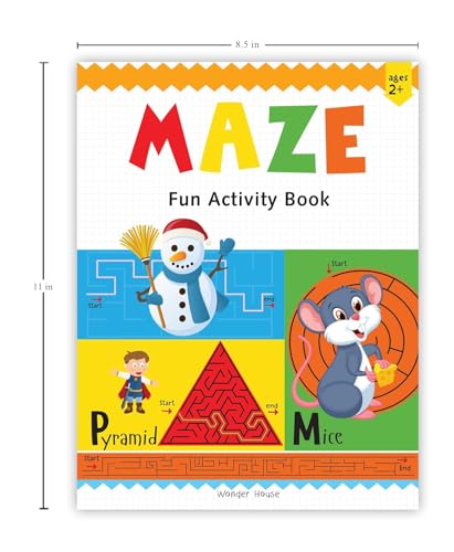 Preschool Activity Book: Maze – Fun Maze Activity Book for Kids Ages 3–5 | Easy to Follow Paths, Problem-Solving & Pencil Control | 2+ Hours of Brain-Boosting Maze Fun
