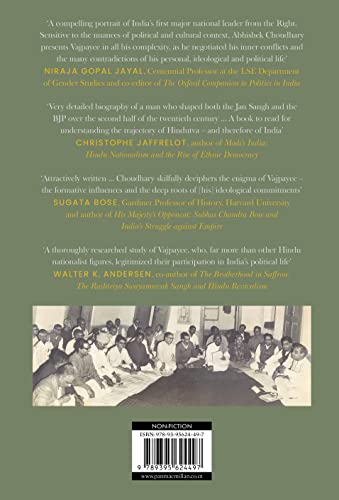 Vajpayee: The Ascent of the Hindu Right, 1924–1977 (Winner of the 2023 Tata Literature Live! First Book Award)