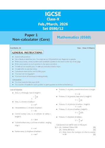 Oswaal IGCSE Topical Past Solved Papers | Mathematics (0580) | For 2027 Exam | With Oswaal AI