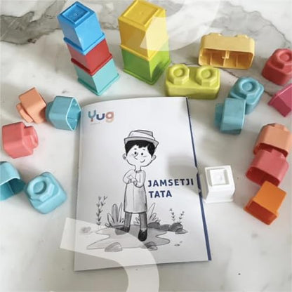 Yug Media: Jamsetji Tata Biography Story Book for Kids | Illustrated Inspirational Book with Colourful Pictures | Fun Learning Activity Book | Story books for 3+ year old | Includes 5 Interactive Activities | Story of Vision, Leadership & Innovation