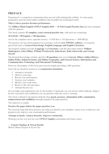 Million Minds English UPTGT English 15 Practice Sets (Million Minds Uptgt English Practice Sets)