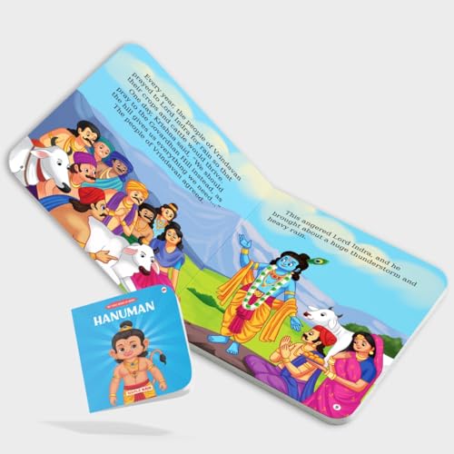 Story Books for Kids - Krishna, Hanuman, Ganesha, Rama (Set of 4 Books) - Illustrated Board Book for Children - Cultural and Traditional Stories for ... Mythology Stories for Kids - Age 0 - 2 Years