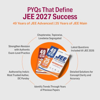 Arihant 49 Years JEE Advanced (1978–2026) & 25 Years JEE Main (2002–2026) PCM Combo | Physics, Chemistry & Mathematics Chapterwise, Topicwise & Levelwise PYQs | 3-Level Practice & Questions
