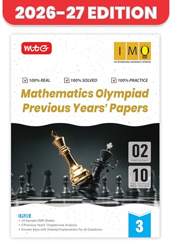 MTG IMO Olympiad 10 Previous Years Papers Class 3 Mathematics (2025-2021 Set A & B) - Model Test Papers with 24 Sample OMR Sheets | PYQ Book For SOF Olympiad 2026-27 Exam