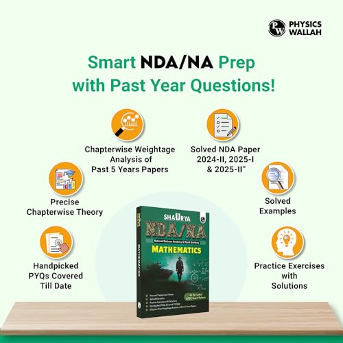 PW Shaurya NDA Book 2026 – NDA/NA Mathematics | Latest 2025 Solved Paper | Chapterwise Theory, Solved Examples, Practice Exercises | For National Defence Academy & Naval Academy