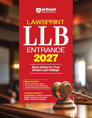 Arihant LLB Entrance 2027 LAWSPRINT | Highly Useful for NLU, NLSIU, RMNLU, MNLU,DU, IPU, BHU and Other National Law University | English Medium