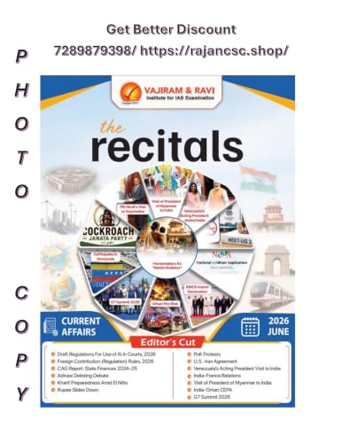 Vajiram & Ravi 'The Recitals' 6 Months Combo (Jan to June 2026) | Monthly Current Affairs with Editor's Cut for UPSC Civil Services Exam [Photocopy Material]