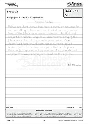 MR script and Hindi writing Combo - Speed writing in improved handwriting - Book B (For age 9+ years) - 30 Days comprehensive Handwriting practice book for speed writing and handwriting improvement