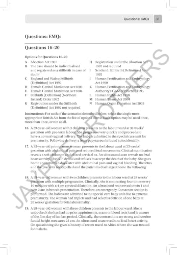 MRCOG Part 2: 500 SBAs and EMQs
