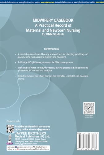 Midwifery Casebook, 6/E: A Practical Record of Maternal and Newborn Nursing for GNM Students | Clinical Logbook as per Revised INC Syllabus with Prenatal, Intranatal and Postnatal Case Studies