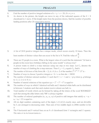 Indian Olympiad Qualifier in Mathematics (IOQM/ PRE-RMO) Book Part 1 & 2 with Solutions for Class 8 to 12 (Set of 3 Books Combo) by ALLEN