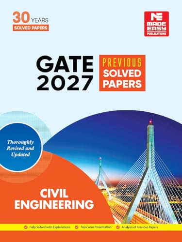GATE 2027 Civil Engineering 30 Years Solved Papers | GATE Prep Book
