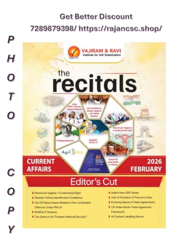 Vajiram & Ravi 'The Recitals' 6 Months Combo (Jan to June 2026) | Monthly Current Affairs with Editor's Cut for UPSC Civil Services Exam [Photocopy Material]
