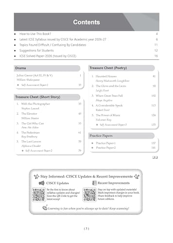 Oswaal Class 10 ICSE Question Bank English Paper-2 Literature (2017-2026) | For 2027 Exam Chapter-wise & Topic-wise with Competency Based Questions | Includes 2026 Paper- fully solved