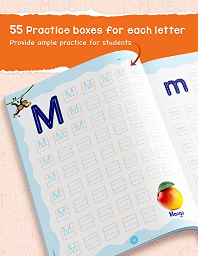 Blossom English Alphabet Writing Book for Kids | 3 to 5 Year Old | ABCD Capital and Small Letter Practice and Activities for Nursery Children | 55 Practice Boxes for each Letter [Paperback] Target Publication