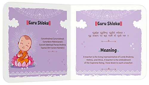 Shlokas And Mantras For Kids | Age 2–6 Years | Sanskrit Shloka - Bilingual (English & Hindi) | Devotional & Spiritual | Illustrated Board Book | Indian Culture | Children Moral Values | Latest Edition