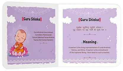 Shlokas And Mantras For Kids | Age 2–6 Years | Sanskrit Shloka - Bilingual (English & Hindi) | Devotional & Spiritual | Illustrated Board Book | Indian Culture | Children Moral Values | Latest Edition