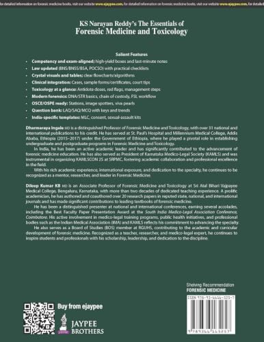 KS Narayan Reddy's The Essentials of Forensic Medicine & Toxicology, 36/E for MBBS 2nd Year Students | Updated BNS, BNSS & BSA Laws with MLC Forms, Toxicology Antidotes and MCQ Bank: 1