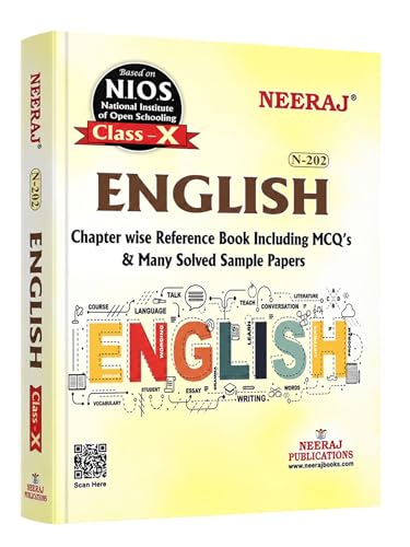 NEERAJ N -202 English Book For Class - 10th- NIOS - Chapter Wise Help Book / Guide including Many Solved Sample Papers and Important Exam Notes– Published by Neeraj Publications