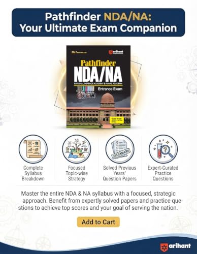 Arihant Pathfinder NDA/NA Entrance Exam Book 2026 | National Defence & Naval Academy | 8000+ MCQs, PYQs & Complete Study Notes | Latest Edition for NDA Written Exam Preparation | English Medium