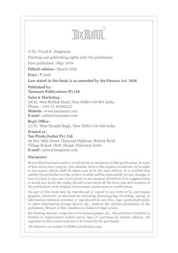 Taxmann's Direct Taxes Ready Reckoner (DTRR) [Finance Act 2026] – India's Most Comprehensive Reference—Uniquely Designed to Navigate the Concurrent Operation of ITA 1961 | ITA 2025 | ITR 2026