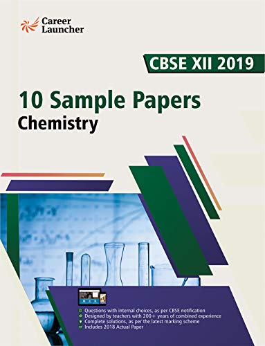 CBSE Class XII 2019 : 10 Sample Papers - Chemistry book cover