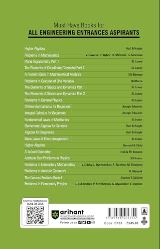 Arihant Classic Texts Series Problems in Mathematics with Hints and Solutions by Govorov, Dybo, Miroshin | Advanced Mathematics Practice Book for IIT JEE, Olympiad and Engineering Entrance Exam Preparation 2025