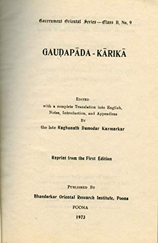 Gaudapada Karika book cover