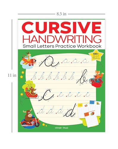Cursive Handwriting – Small Letters: Practice Workbook | Ages 5–8 Years | Step-By-Step Letter Formation | Tracing Practice |Kids Fine Motor Skills | Premium Paperback | Children | Latest Edition