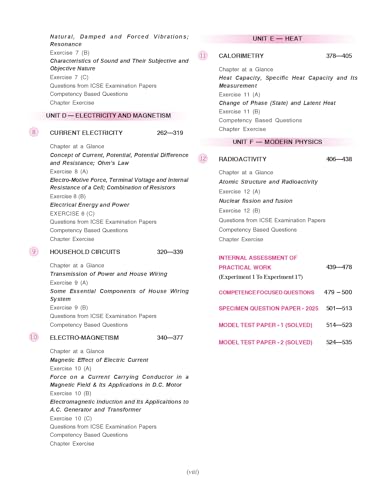 2026–2027 Edition ICSE Physics for Class 10 Students from Brand Arun Deep’s Self-Help