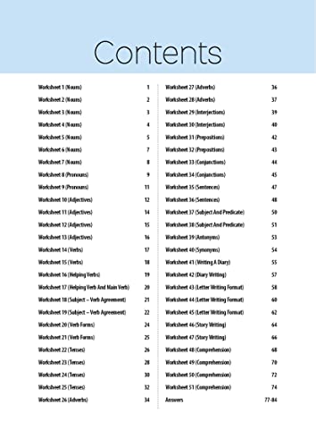 MTG 51 English Grammar Worksheets Class 4 – Grammar Work books to practice English concepts in interactive way (Based on CBSE/NCERT)