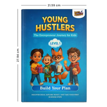 Young Hustlers – Financial Literacy & Entrepreneurship Workbook for Kids Ages 6-14 | 4-Book Money Management & Business Skills Activity Set (Young Hustlers Series)