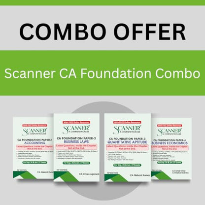 Scanner CA Foundation Combo | Sep.26 & Jan. 27 Exams | Solved Papers with PYQs (Included May 2026) | Shuchita Prakashan: 1 (Scanner Series)