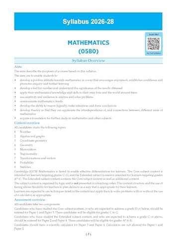 Oswaal IGCSE Mathematics (Papers 1,2,3,4) Core & Extended | Topical Past Solved Papers (2016-Oct.-Nov., 2025) | Aligned with Cambridge IGCSE™ Coursebook | with Oswaal AI