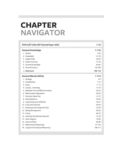 Arihant CUET UG 2026 General Aptitude Test (Section III) Chapterwise Notes & Question Bank | Based on NTA Test Pattern | 1000+ MCQs, Quick Revision ... Qs | CUET 2025 Solved Paper & Online Support