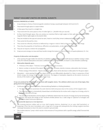 Target Educare’s Notes on Dental Subjects (POD)