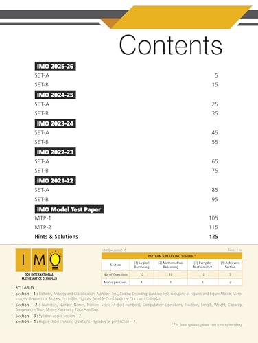 MTG IMO Olympiad 10 Previous Years Papers Class 3 Mathematics (2025-2021 Set A & B) - Model Test Papers with 24 Sample OMR Sheets | PYQ Book For SOF Olympiad 2026-27 Exam