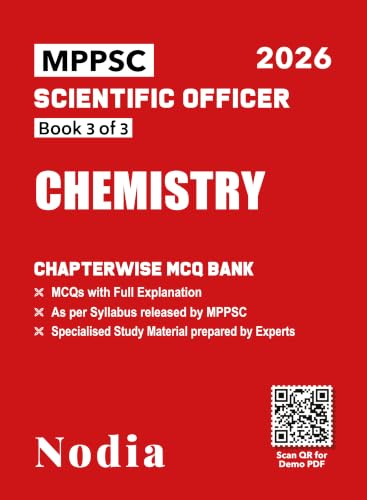 MPPSC Scientific Officer 2026 Chemistry Book 3 of 3 Chapterwise MCQ Bank | MCQs with Full Explanation | As per Latest MPPSC Syllabus