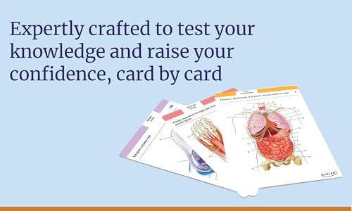 Kaplan Anatomy Flashcards: 300 Clearly Labeled Full-Color Cards