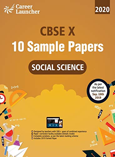 CBSE 2020 : Class X - 10 Sample papers - Social Science book cover