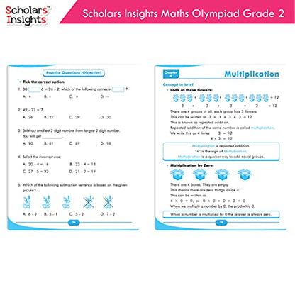 Scholars Insights Maths Olympiad Grade 2 – Paperback | Maths Olympiad Workbook for Class 2 | Competitive Exam Practice Book for IMO & School Olympiads | Grade 2 Maths Practice for Age 7–10