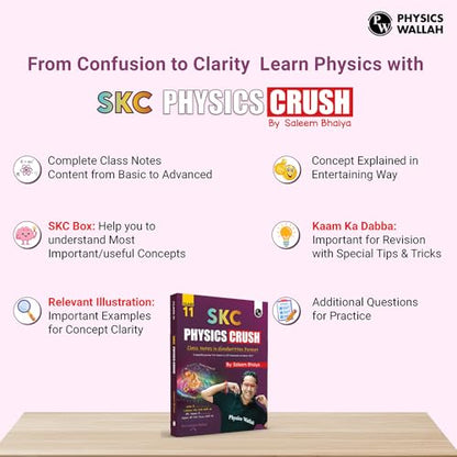 PW SKC Physics Crush Class 11 Handwritten Format Notes By Saleem Sir For JEE and NEET Exams | A Beautiful Journey From Basic to JEE Advanced via JEE/ NEET [Paperback] Saleem Ahmed