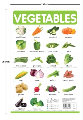 Vegetables - My First Early Learning Wall Chart: For Preschool, Kindergarten, Nursery And Homeschooling (19 Inches X 29 Inches)